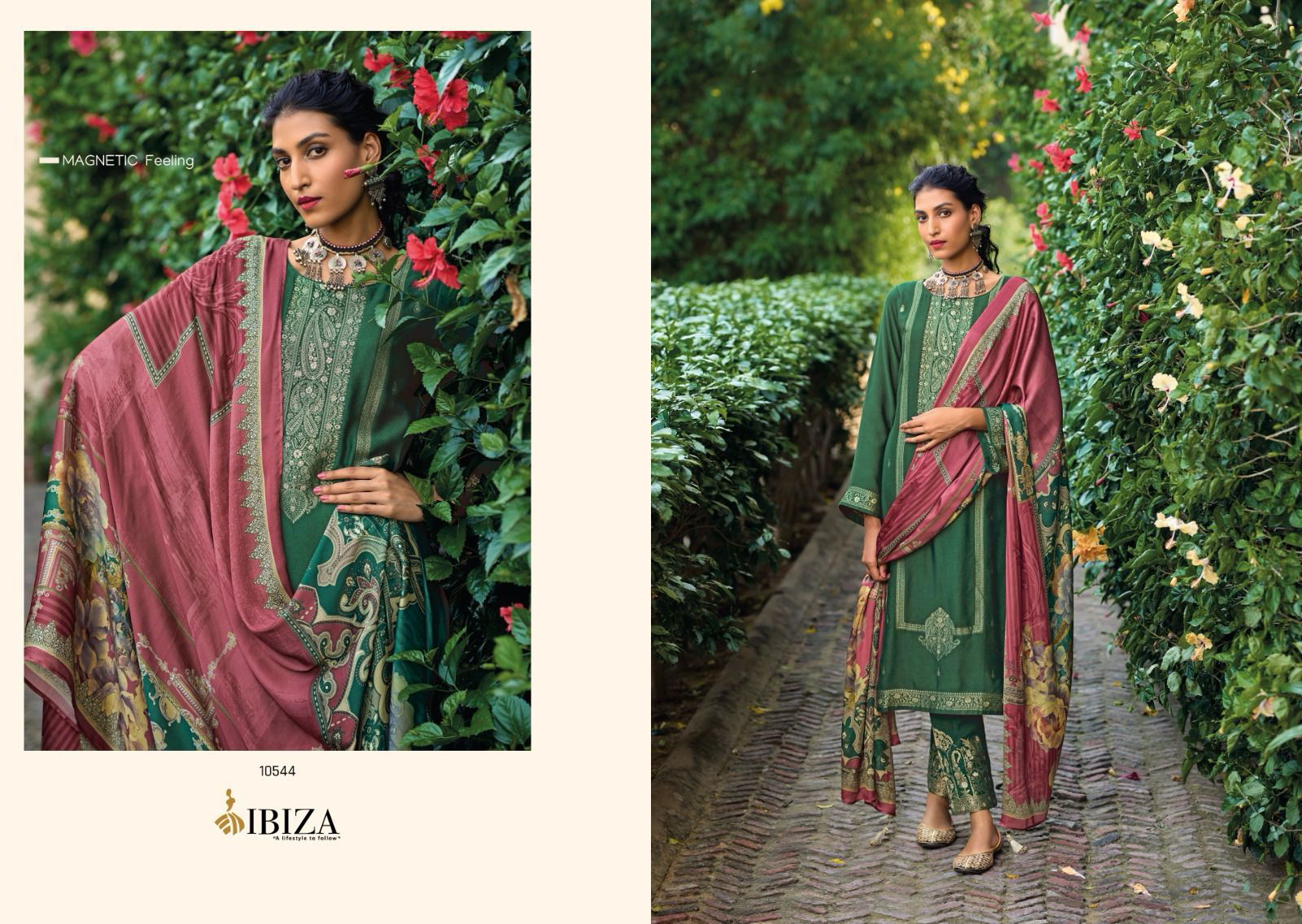 Naya Dor By Ibiza Viscose Pashmina Printed Suits Catalog
